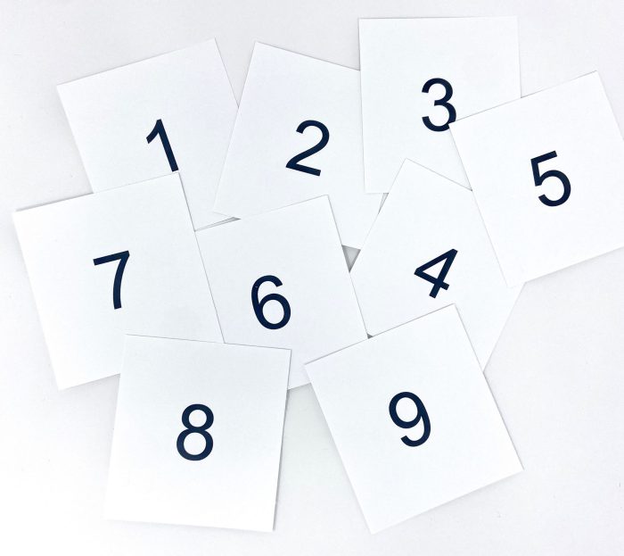 1-9 Number Cards