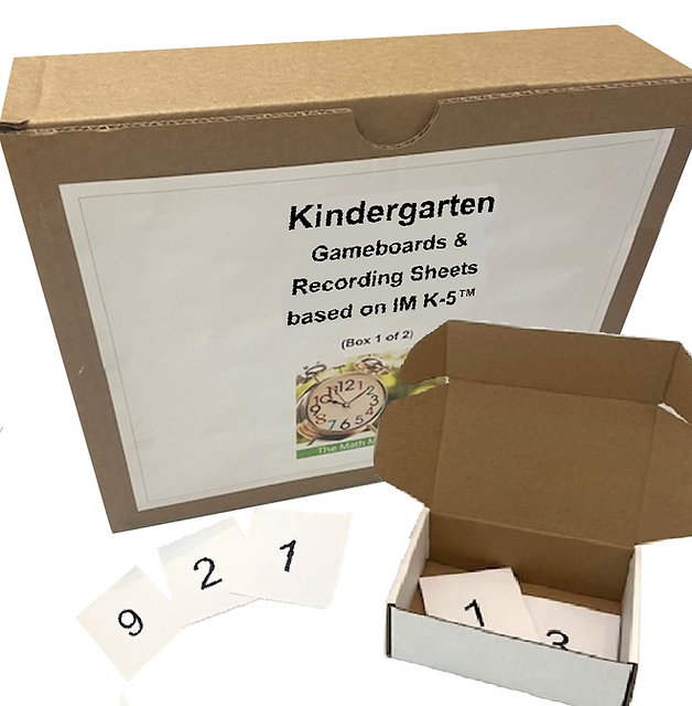 Kindergarten Gameboards & Recording Sheets Box