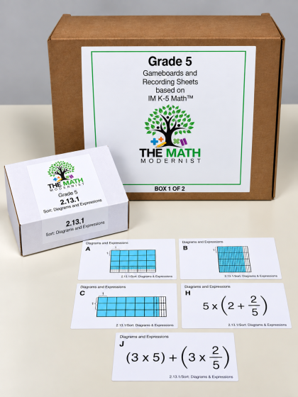 Grade 5 Card Deck and Game Board Bundle based on IM K-5 Math™